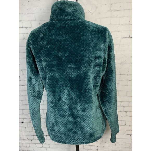 Columbia Women Teal Quarter Zip Long Sleeve Fleece Collared Pull On Jacket M R1 - Picture 6 of 12